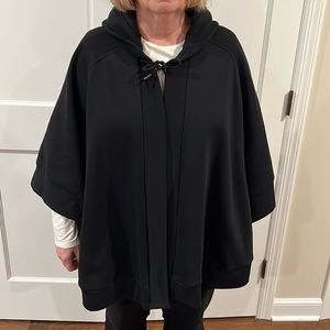 Burberry black hooded cape.